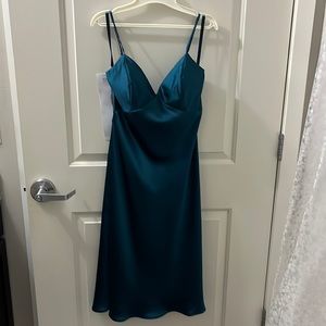 MoriLee silky satin bridesmaids dress, never worn sz 6
